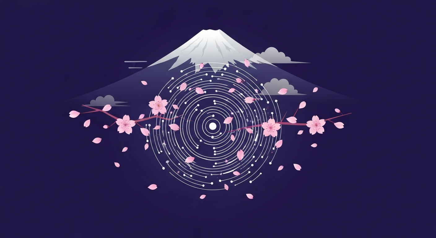 AI and Japan illustration